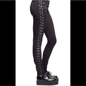 Venus side laced black jeans size 8